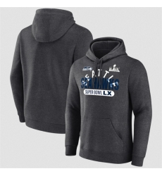 Men Seattle Seahawks Heather Charcoal 2025 Super Bowl LX Game Plan Hoodie