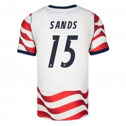 USA 2026 FIFA World Cup Soccer White Jersey Set ( Have Shorts ) James Sands #15