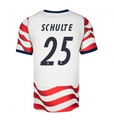 USA 2026 FIFA World Cup Soccer White Jersey Set ( Have Shorts ) Patrick Schulte #25