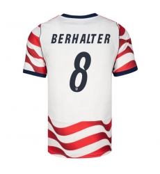 USA 2026 FIFA World Cup Soccer White Jersey Set ( Have Shorts ) Sebastian Berhalter #8