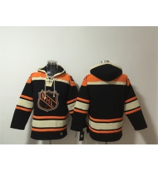 Men Black Orange Ageless Must Have Lace Up Pullover Hoodie
