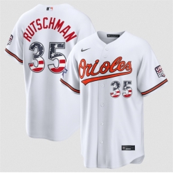Men Baltimore Orioles  35 Adley Rutschman White 2026 All Star Edition Stars   Stripes Stadium Pick A Player Stitched Baseball Jersey