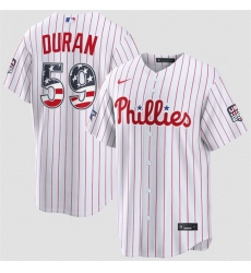 Men Philadelphia Phillies  59 Jhoan Duran White 2026 All Star Edition Stars   Stripes Stadium Pick A Player Stitched Baseball Jersey