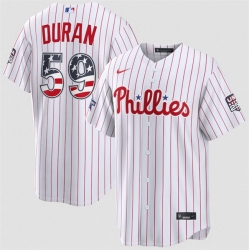 Men Philadelphia Phillies  59 Jhoan Duran White 2026 All Star Edition Stars   Stripes Stadium Pick A Player Stitched Baseball Jersey