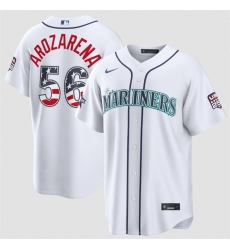 Men Seattle Mariners  56 Randy Arozarena White 2026 All Star Edition Stars   Stripes Stadium Pick A Player Stitched Baseball Jersey