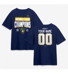 Men Milwaukee Brewers Navy 2026 National League Champions T Shirt