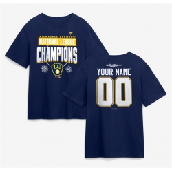 Men Milwaukee Brewers Navy 2026 National League Champions T Shirt